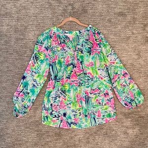 Lilly Pulitzer Silk Elsa Top